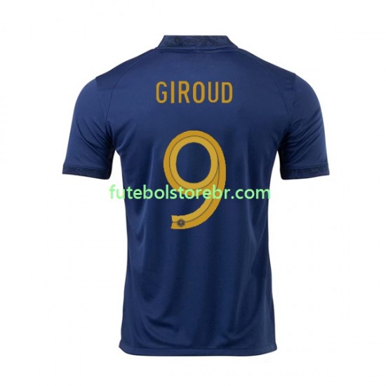 Camisa França Olivier Giroud 9 I Copa Do Mundo 2022 manga curta pro Masculina