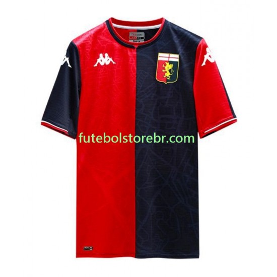 Camisa Genoa I 2021-2022 manga curta pro Masculina