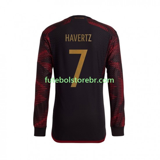 Camisa Alemanha Havertz 7 II Copa Do Mundo 2022 manga longa pro Masculina