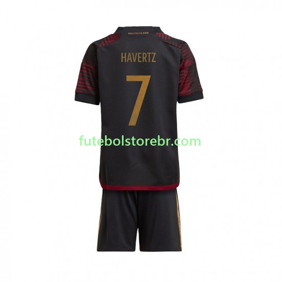 Camisa Alemanha Havertz 7 II Copa Do Mundo 2022 manga curta pro Juvenil