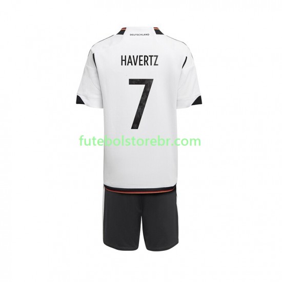 Camisa Alemanha Havertz 7 I Copa Do Mundo 2022 manga curta pro Juvenil