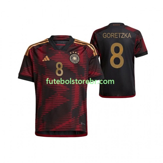 Camisa Alemanha Leon Goretzka 8 II Copa Do Mundo 2022 manga curta pro Masculina