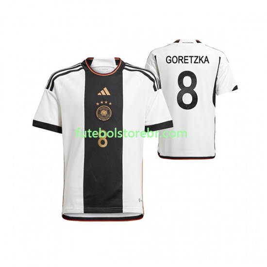 Camisa Alemanha Leon Goretzka 8 I Copa Do Mundo 2022 manga curta pro Masculina