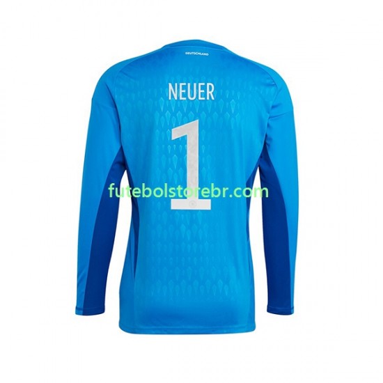 Camisa Goleiro Alemanha Manuel Neuer 1 I Copa Do Mundo 2022 manga curta pro Masculina