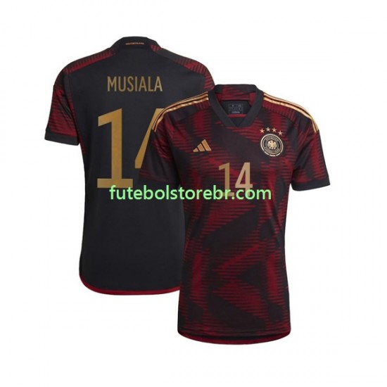 Camisa Alemanha Musiala 14 II Copa Do Mundo 2022 manga curta pro Masculina