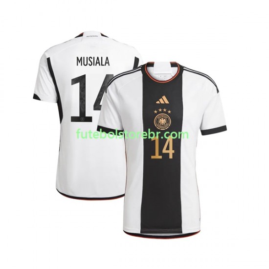 Camisa Alemanha Musiala 14 I Copa Do Mundo 2022 manga curta pro Masculina