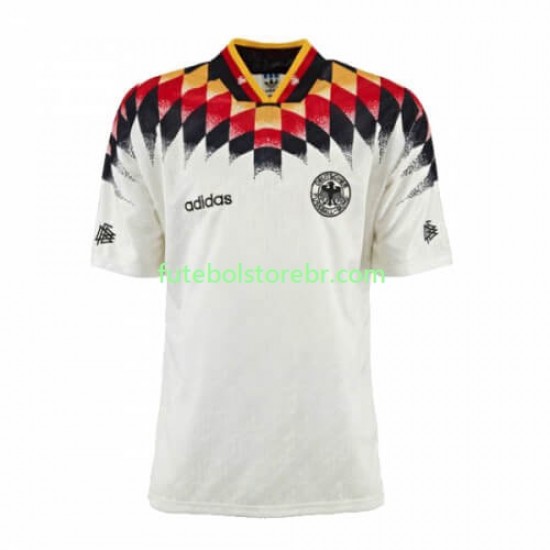 Camisa Alemanha Retrô I 1994 manga curta pro Masculina