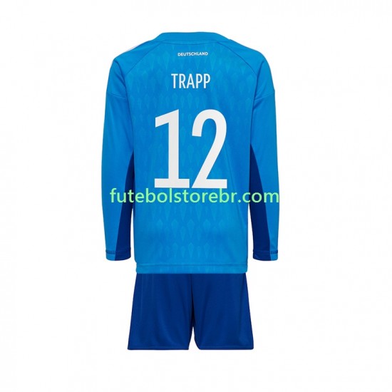 Camisa Goleiro Alemanha TRAPP 12 I Copa Do Mundo 2022 manga longa pro Juvenil