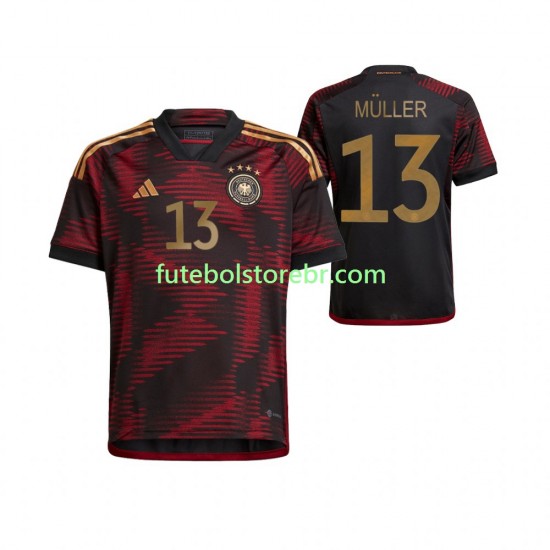 Camisa Alemanha Thomas Muller 13 II Copa Do Mundo 2022 manga curta pro Masculina