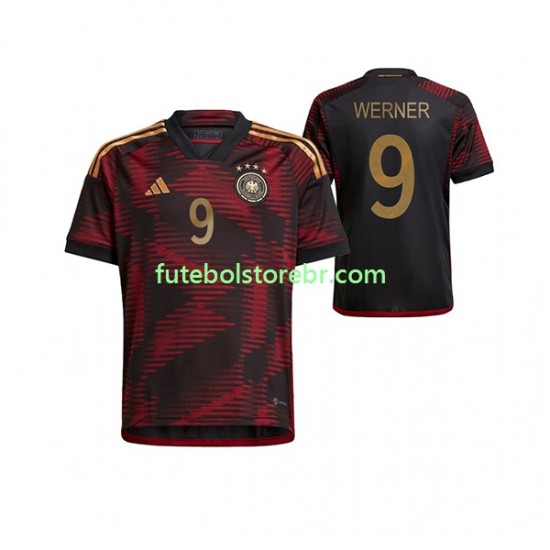 Camisa Alemanha Timo Werner 9 II Copa Do Mundo 2022 manga curta pro Masculina