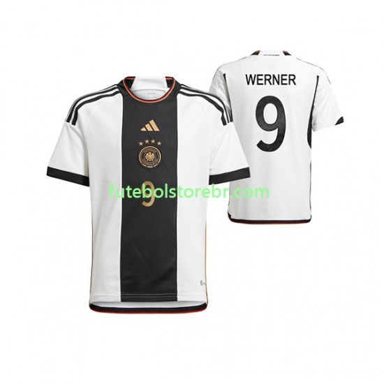 Camisa Alemanha Timo Werner 9 I Copa Do Mundo 2022 manga curta pro Masculina