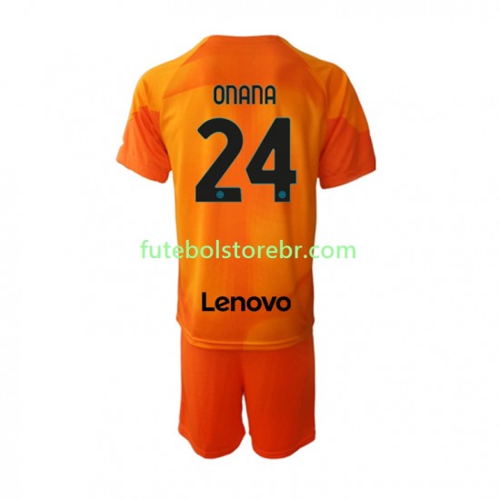 Camisa Goleiro Internazionale Andre Onana 24 IIII 2022-2023 manga curta pro Juvenil