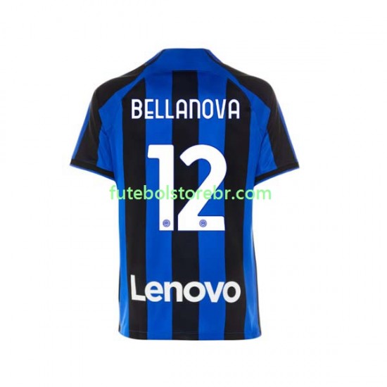 Camisa Internazionale Raoul Bellanova 12 I 2022-2023 manga curta pro Masculina