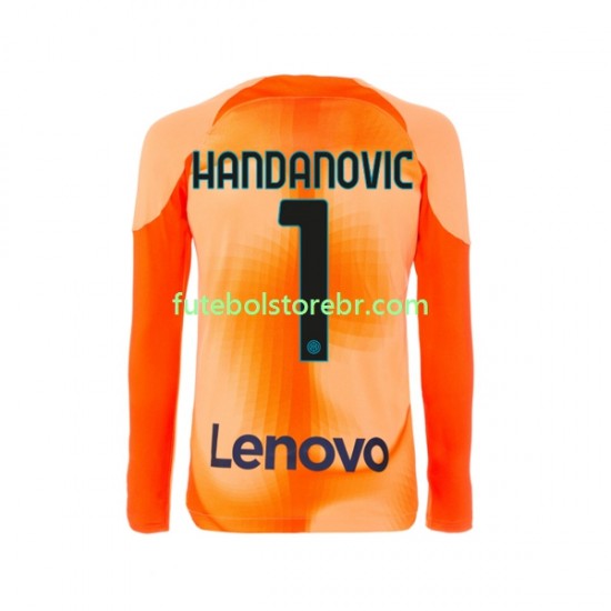 Camisa Goleiro Internazionale Samir Handanovic 1 IIII 2022-2023 manga longa pro Masculina