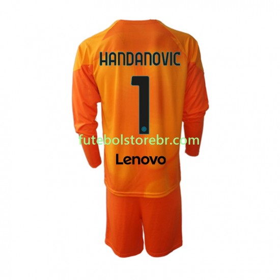 Camisa Goleiro Internazionale Samir Handanovic 1 IIII 2022-2023 manga longa pro Juvenil