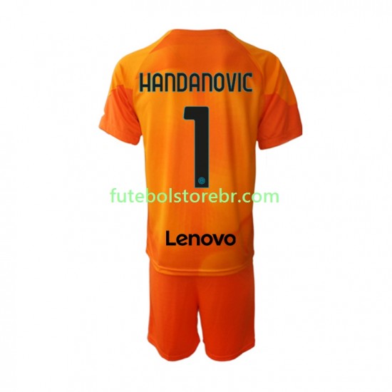 Camisa Goleiro Internazionale Samir Handanovic 1 IIII 2022-2023 manga curta pro Juvenil