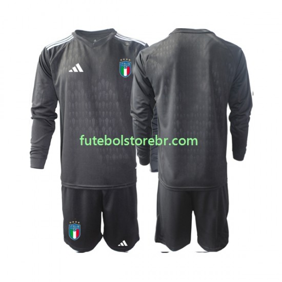 Camisa Goleiro Itália II 2023 manga longa pro Juvenil