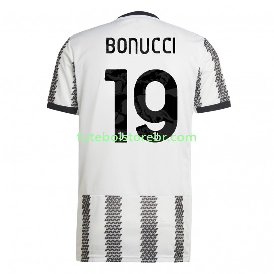 Camisa Juventus Bonucci 19 I 2022-2023 manga curta pro Masculina