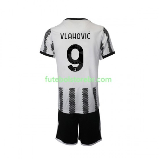 Camisa Juventus Vlahovic 9 I 2022-2023 manga curta pro Juvenil