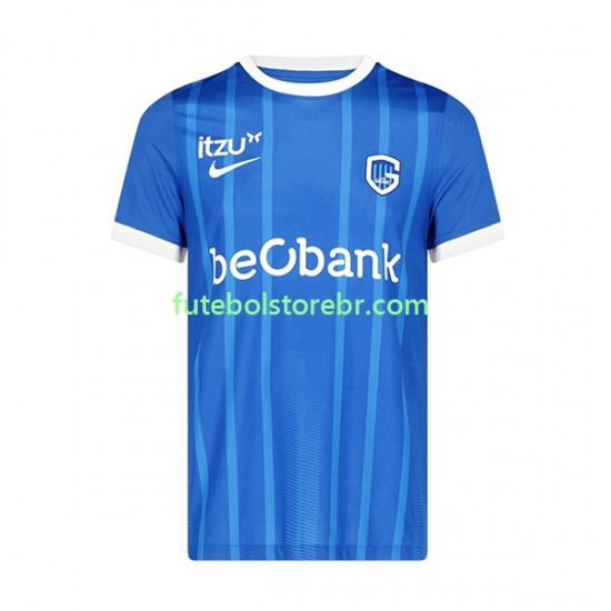 Camisa KRC Genk I 2022-2023 manga curta pro Masculina