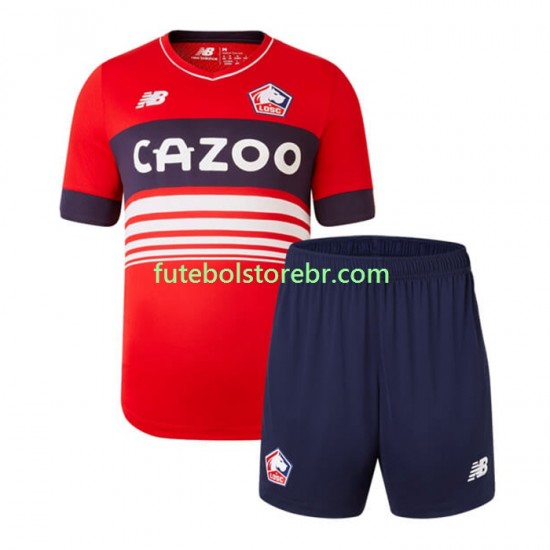 Camisa LOSC Lille I 2022-2023 manga curta pro Juvenil