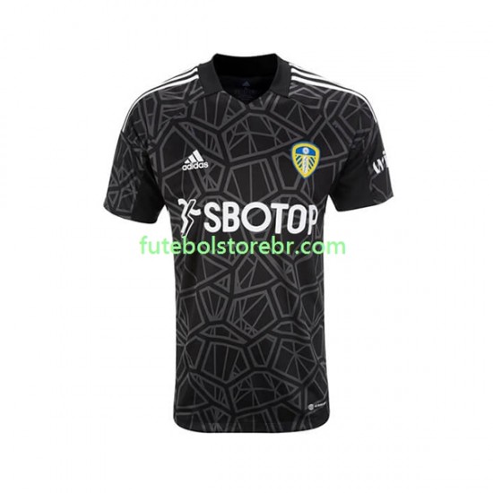 Camisa Goleiro Leeds United I 2022-2023 manga curta pro Masculina