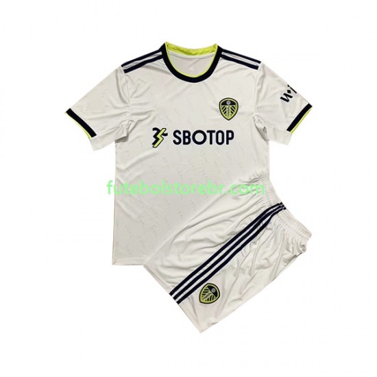 Camisa Leeds United I 2022-2023 manga curta pro Juvenil