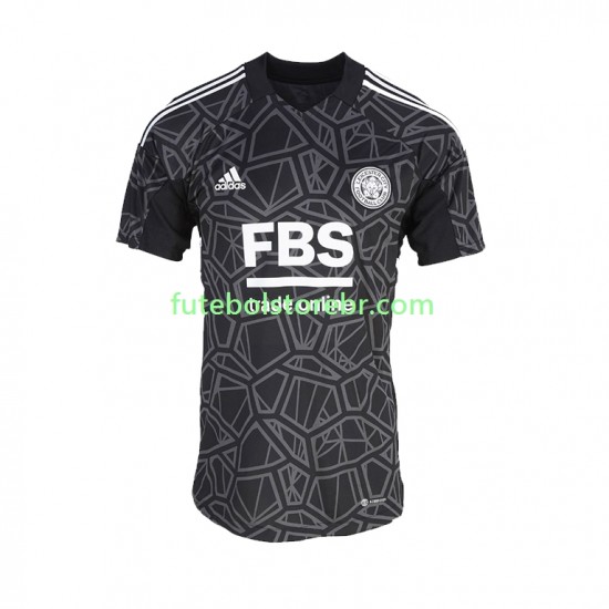 Camisa Goleiro Leicester City I 2022-2023 manga curta pro Masculina