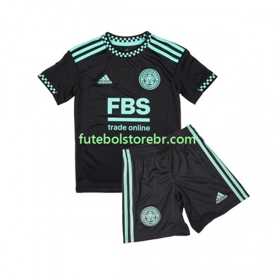 Camisa Leicester City II 2022-2023 manga curta pro Juvenil