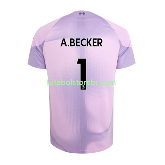 Camisa Goleiro Liverpool Alisson Becker 1 I 2022-2023 manga curta pro Masculina