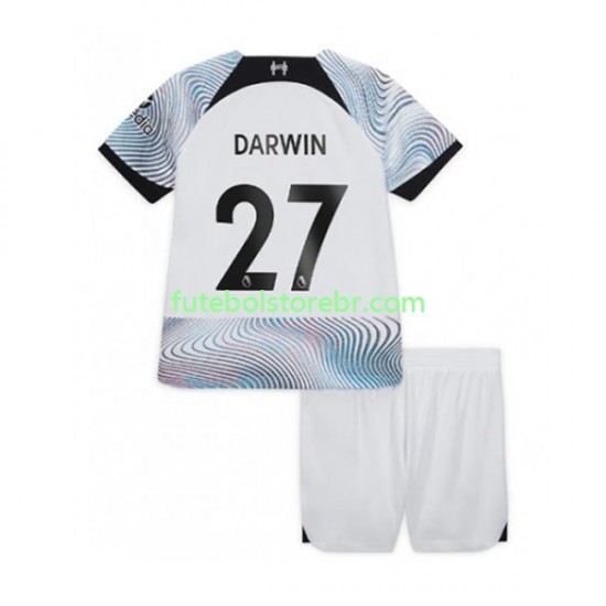 Camisa Liverpool Darwin Nunez 27 II 2022-2023 manga curta pro Juvenil