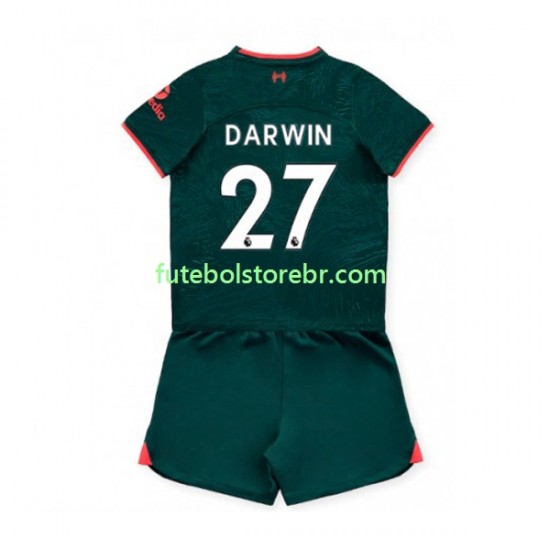 Camisa Liverpool Darwin Nunez 27 III 2022-2023 manga curta pro Juvenil