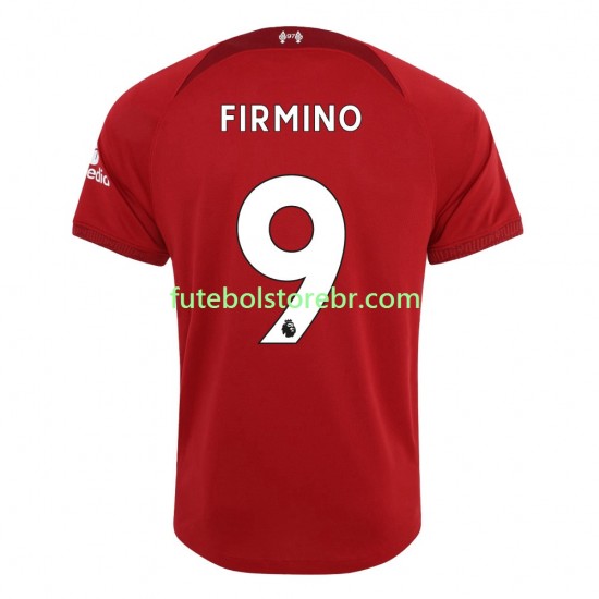 Camisa Liverpool Firmino 9 I 2022-2023 manga curta pro Masculina