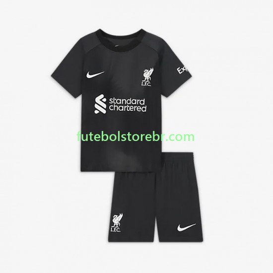 Camisa Goleiro Liverpool II 2022-2023 manga curta pro Juvenil