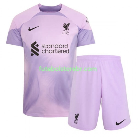 Camisa Goleiro Liverpool I 2022-2023 manga curta pro Juvenil