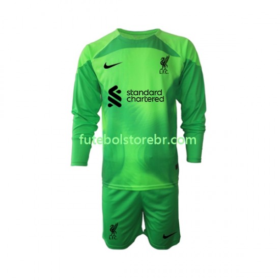 Camisa Goleiro Liverpool III 2022-2023 manga longa pro Juvenil