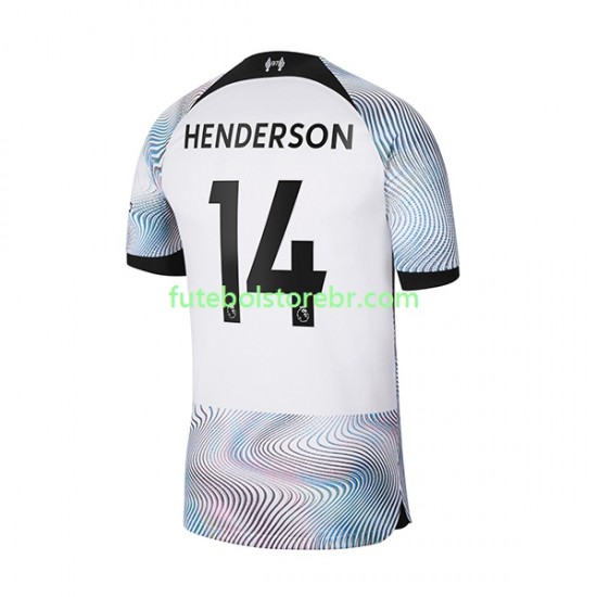 Camisa Liverpool Henderson 14 II 2022-2023 manga curta pro Masculina