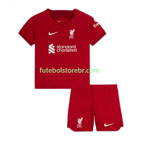 Camisa Liverpool I 2022-2023 manga curta pro Juvenil