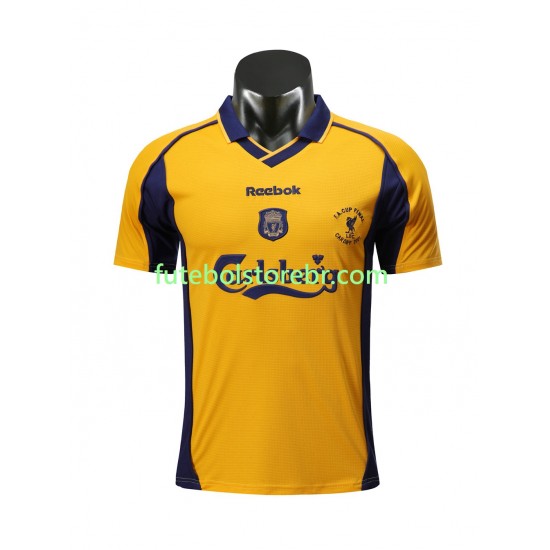 Camisa Liverpool 2000-2001 Retrô II manga curta pro Masculina