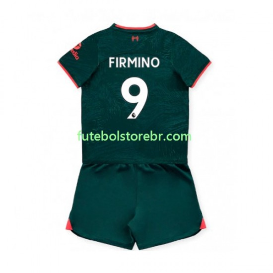 Camisa Liverpool Roberto Firmino 9 III 2022-2023 manga curta pro Juvenil