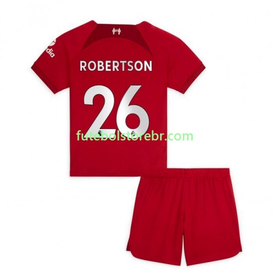 Camisa Liverpool Robertson 26 I 2022-2023 manga curta pro Juvenil