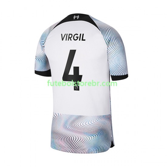 Camisa Liverpool Virgil 4 II 2022-2023 manga curta pro Masculina