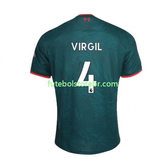 Camisa Liverpool Virgil van Dijk 4 III 2022-2023 manga curta pro Masculina