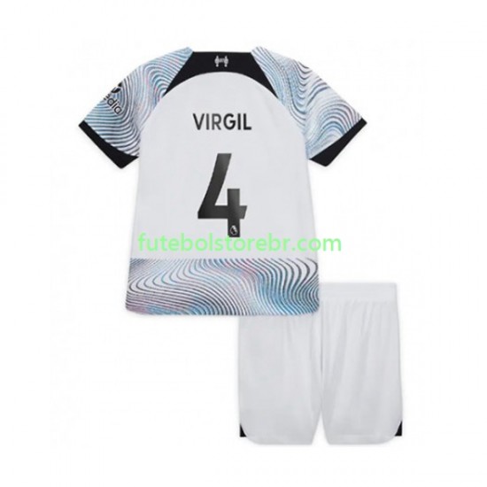 Camisa Liverpool Virgil van Dijk II 2022-2023 manga curta pro Juvenil