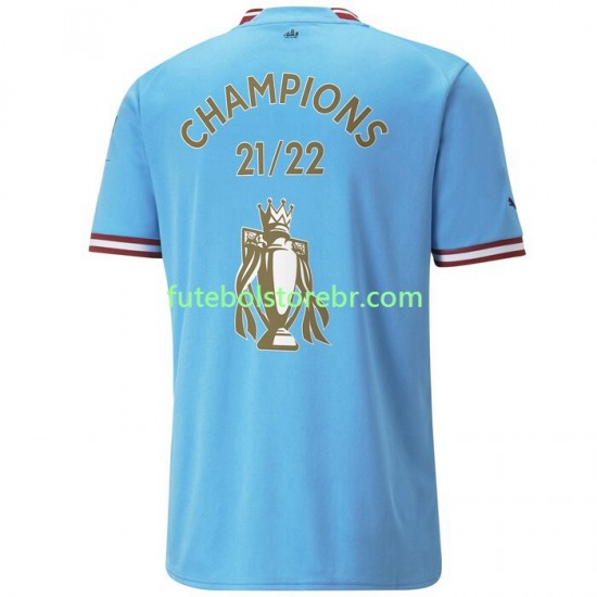 Camisa Manchester City Champions I 2022-2023 manga curta pro Masculina