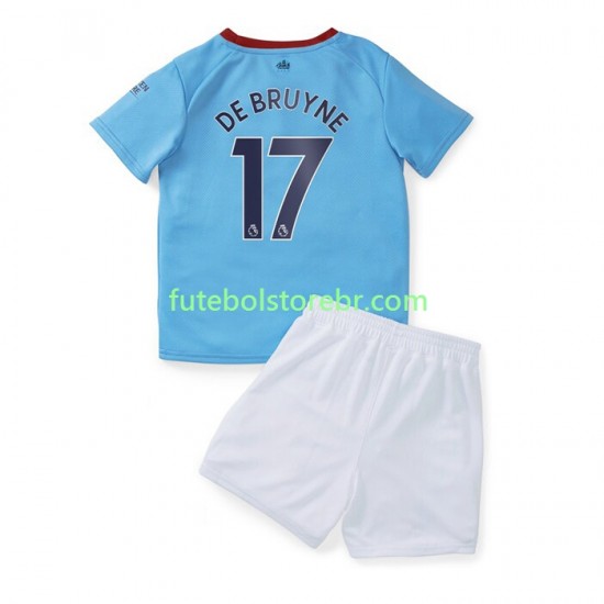 Camisa Manchester City De Bruyne 17 I 2022-2023 manga curta pro Juvenil