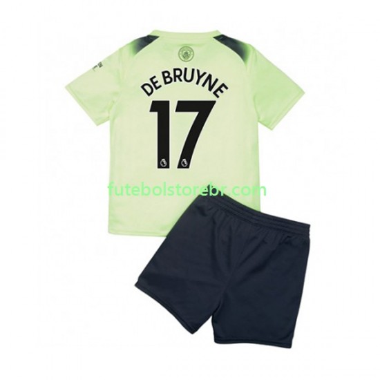 Camisa Manchester City De Bruyne 17 III 2022-2023 manga curta pro Juvenil