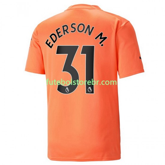 Camisa Goleiro Manchester City Ederson M. 31 III 2022-2023 manga curta pro Masculina