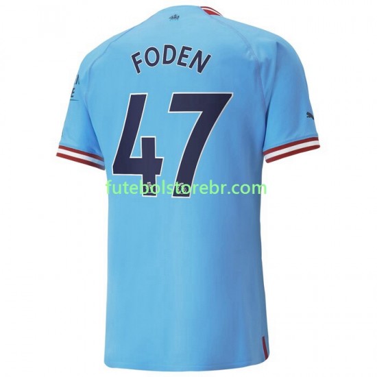 Camisa Manchester City Foden 47 I 2022-2023 manga curta pro Masculina