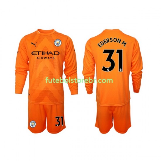 Camisa Goleiro Manchester City Ederson M 31 III 2022-2023 manga longa pro Juvenil